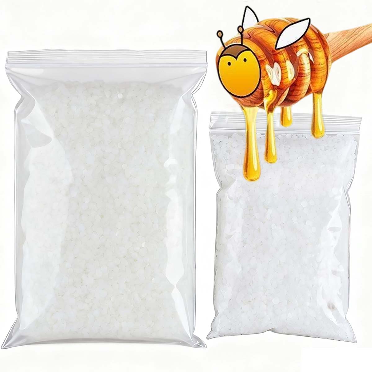Candle Supplies Wholesale - 200g-1000g Weißes Bienenwachs Reines Natürliches Granulat