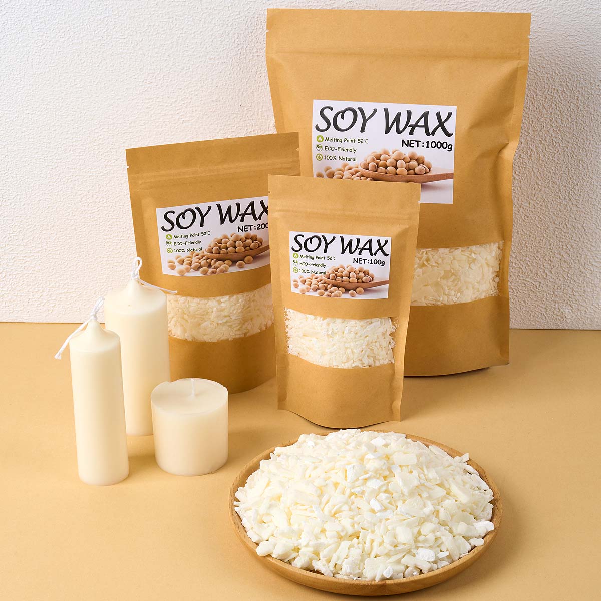 1 Pfund reinweißes Sojawachs f – Candle Supplies Wholesale Bewertung und Preis