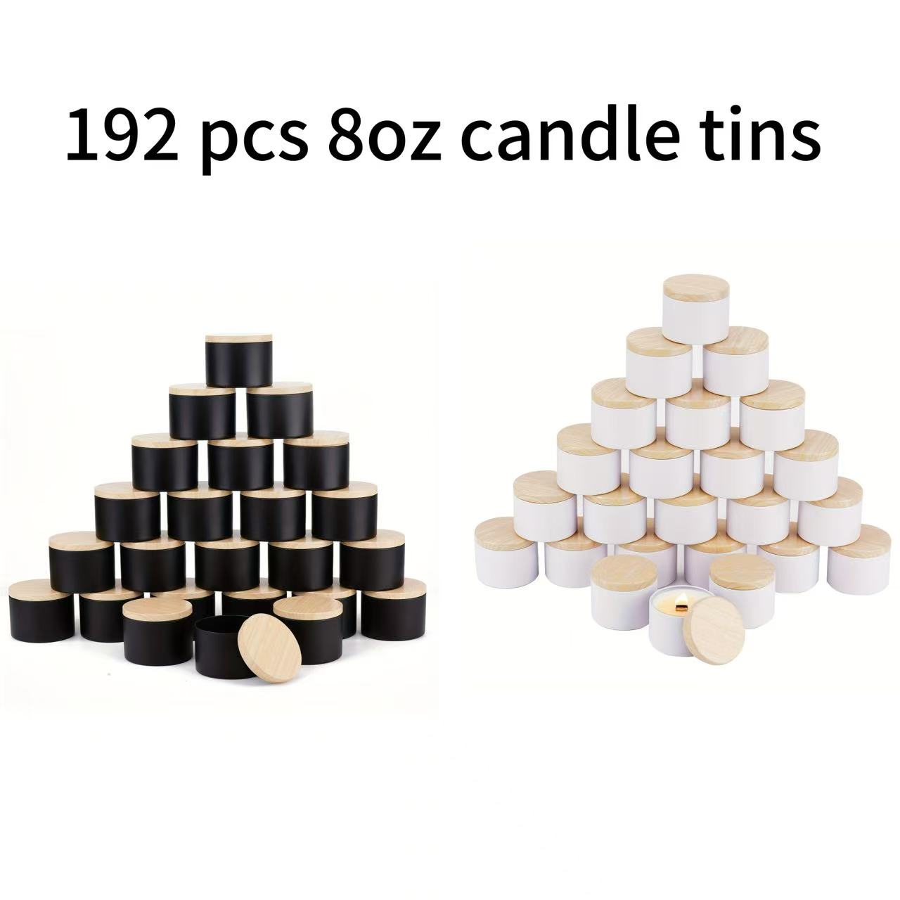 192 Stück 8 Unzen mattschwarz/ – Candle Vessel Supplies Bewertung und Preis